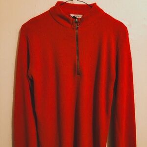 Vintage 60s red Sweater with Zipper